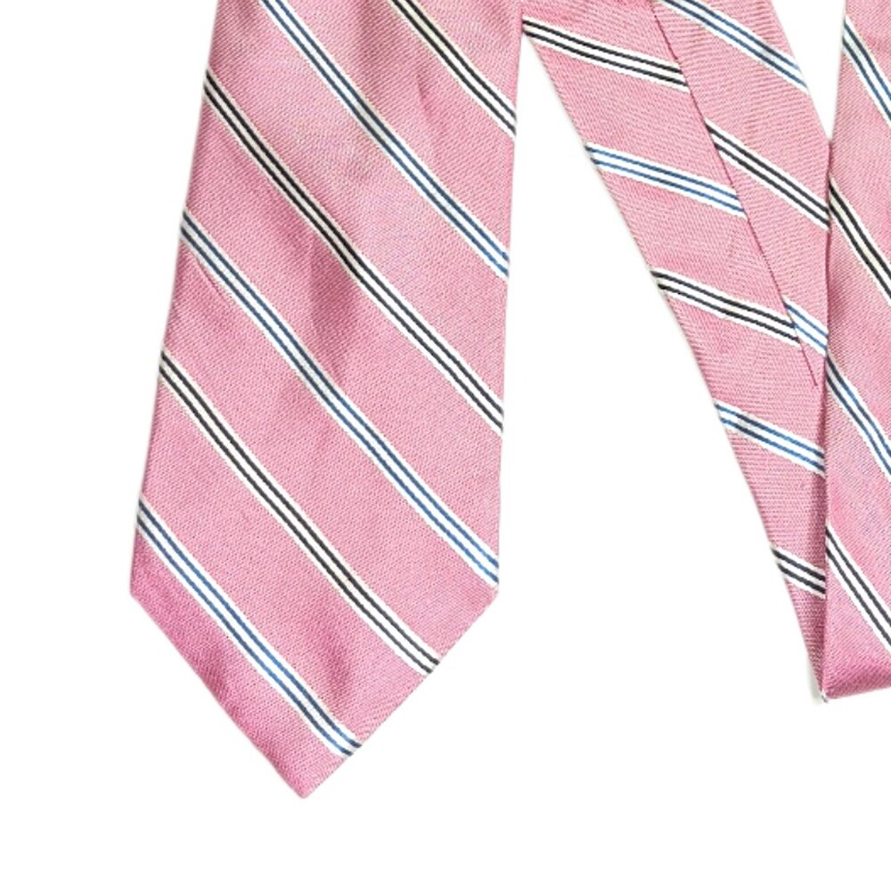 Nautica Silk Tie Men’s 61” Pink Blue Striped Designer Classic Tie New